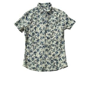 Gustin Japan Retro Leisure Shirt Men's Short Sleeve Cotton USA Made, Large